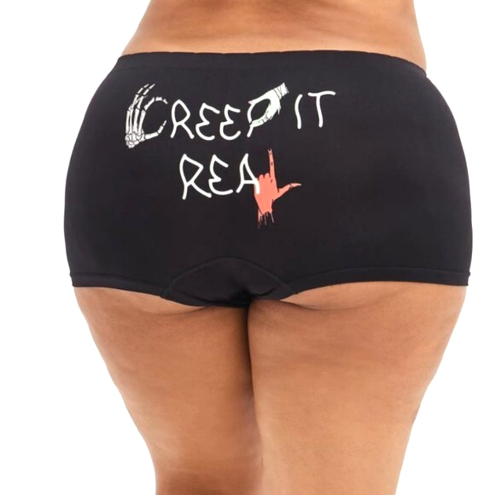 ❤️NWT TORRID MONSTER HALLOWEEN PANTY "CREEP IT REAL" PANTIES - PLUS 2X